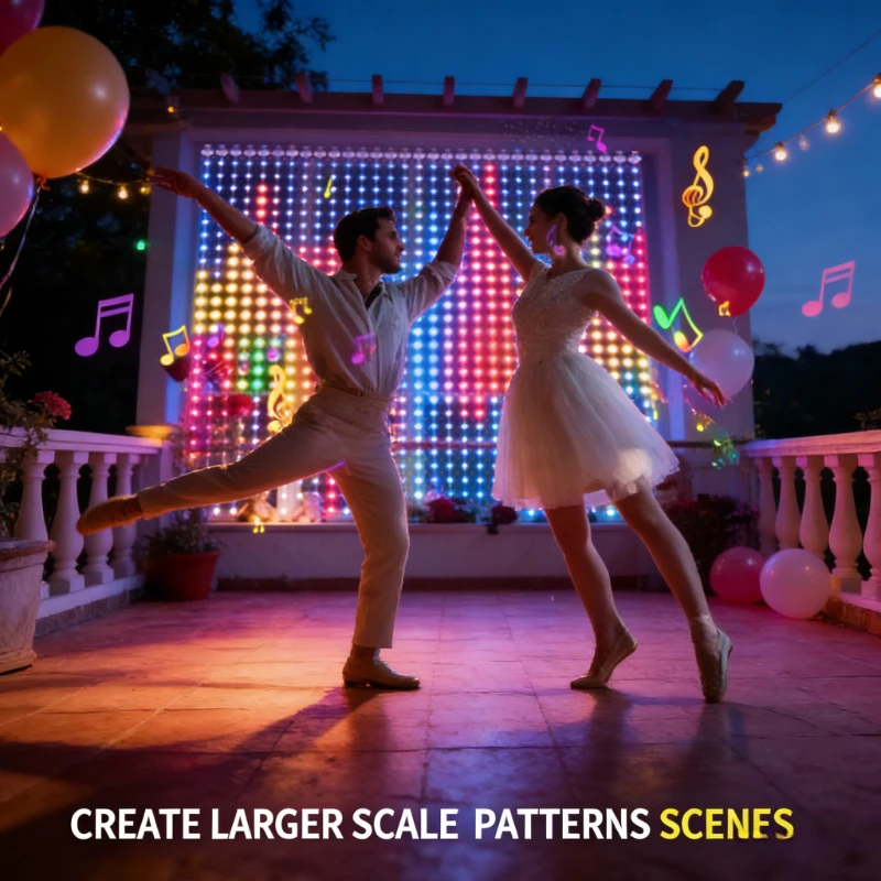 Lighting Decor Wedding - Smart 400LED Curtain Lights, Music Sync