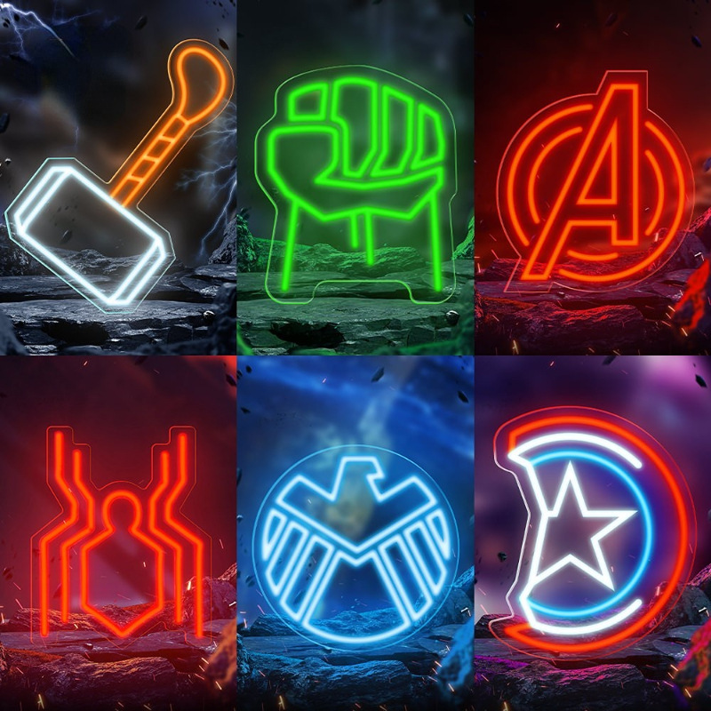 Lighting Decor For Diwali - Marvel Avengers Superhero Neon Light for