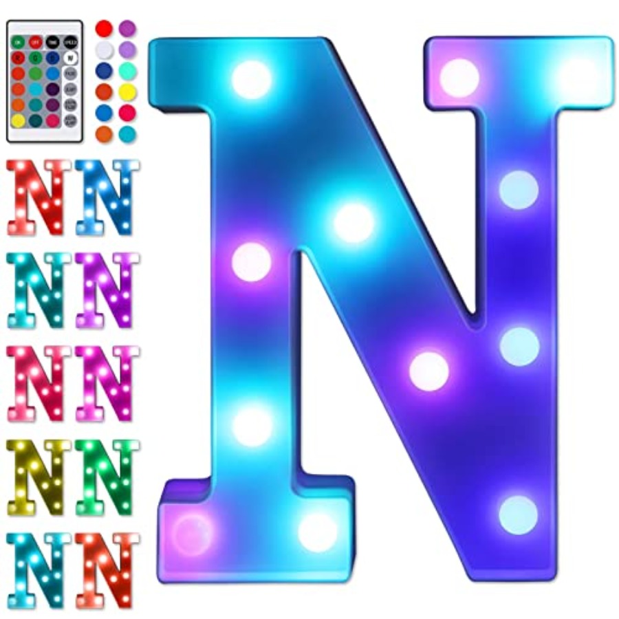 Light Up Letters Marquee - ful LED Letter Lights with Remote,