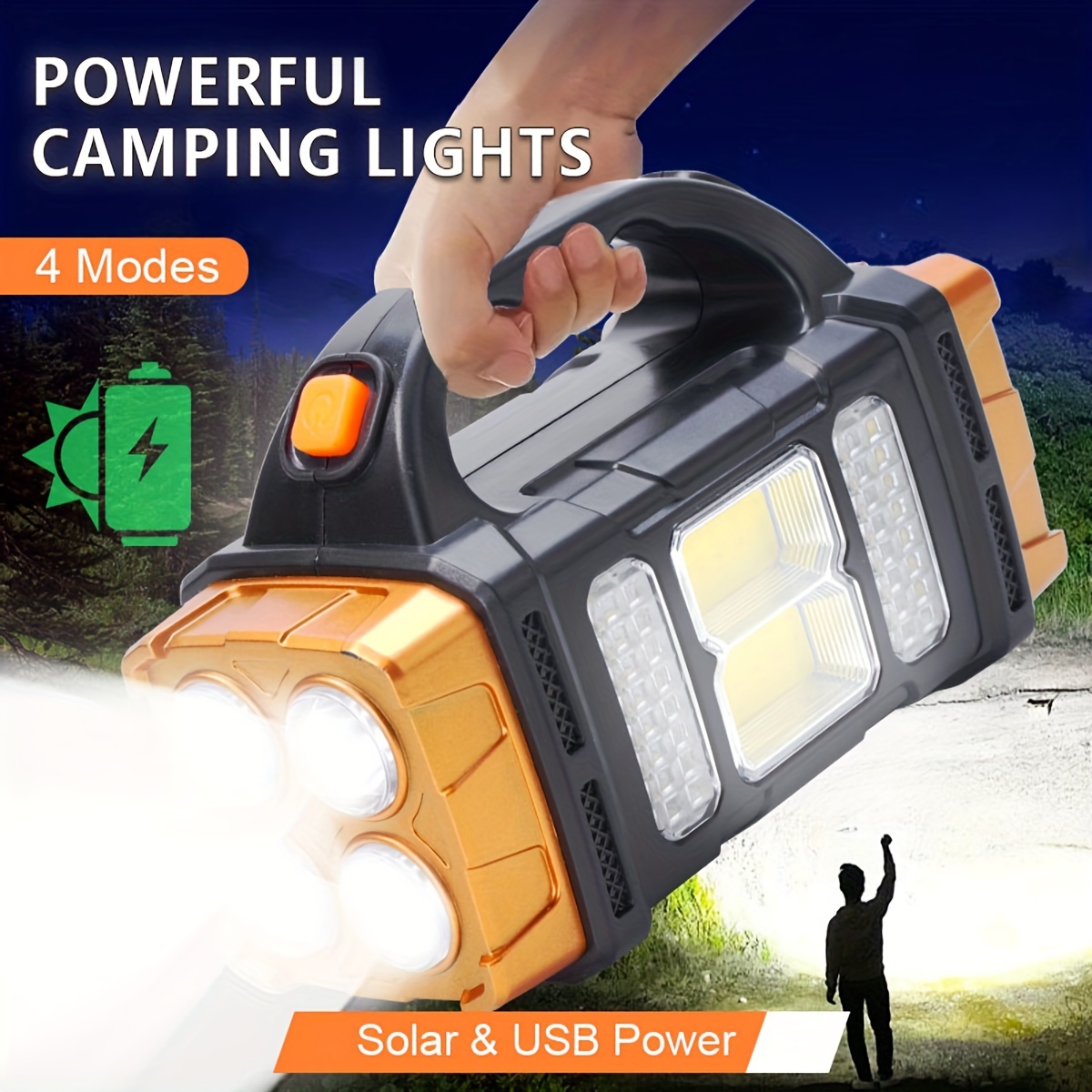String Light Outdoor - New Upgrade Rechargeable High Power Solar