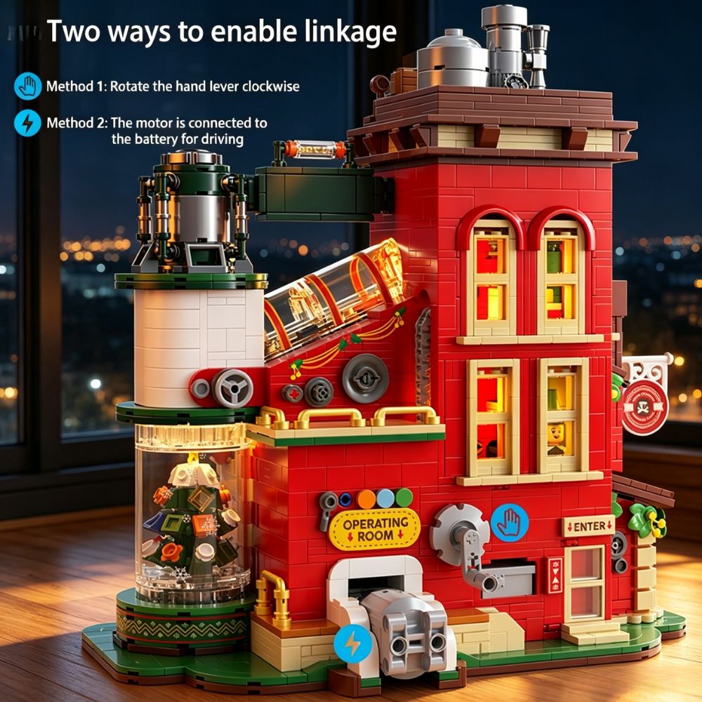 Santa'S Elves Holiday Lighting & Decor Llc - KAVOWORLD 2775PCS Christmas Gift Factory Building