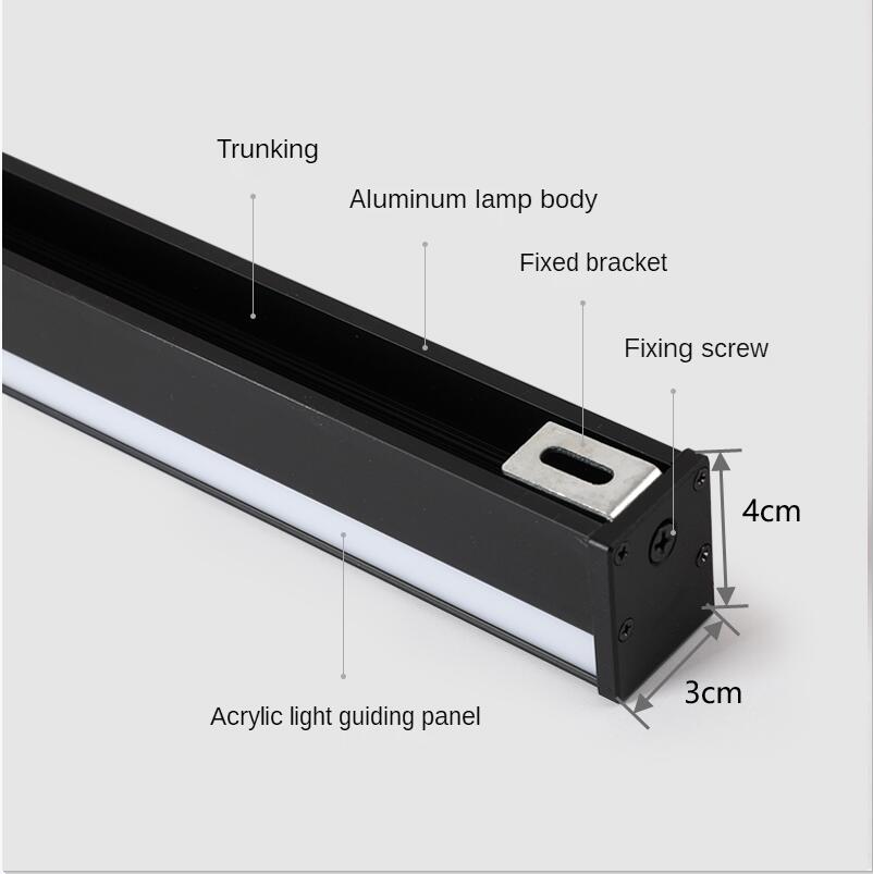 Màu Đen Hiện Đại Đèn LED Dán T - đánh giá và giá Foyer Lighting Wall Decor