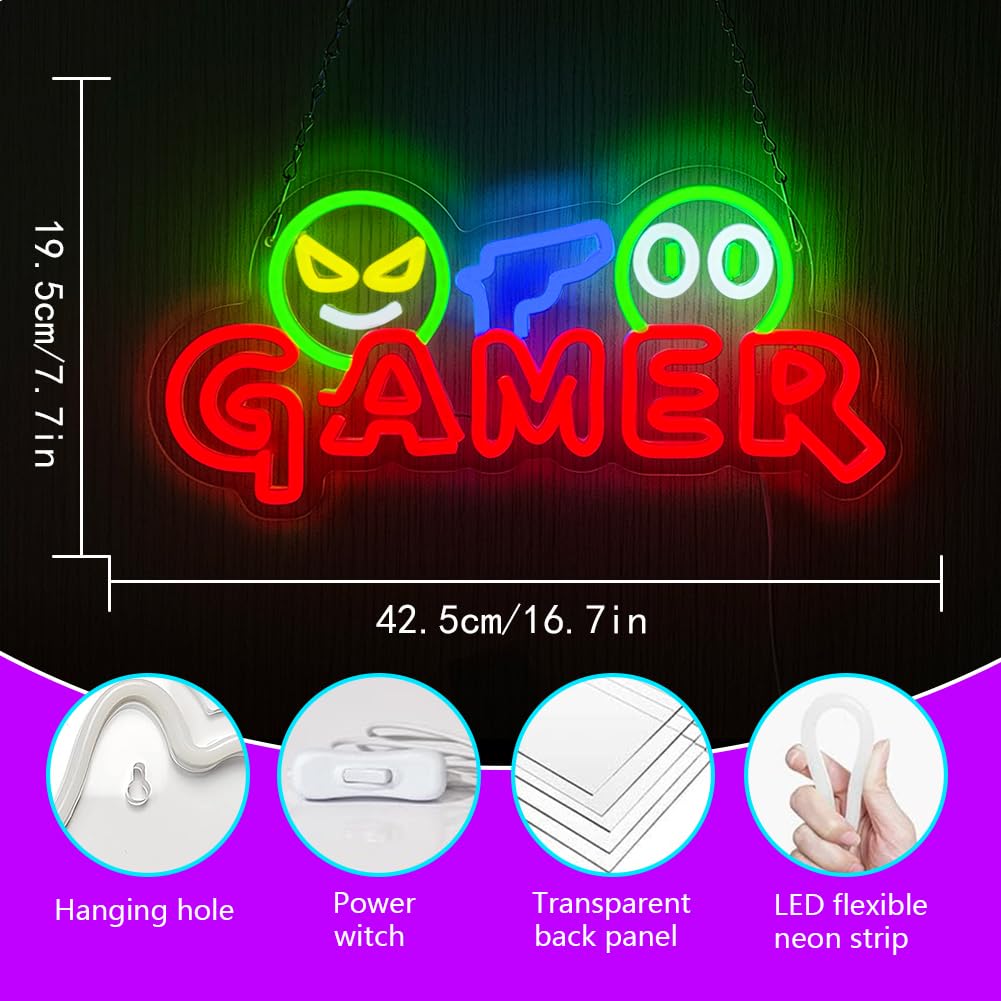 Gamer Neon Sign LED Wall Light - đánh giá và giá Lighting Decor Wedding