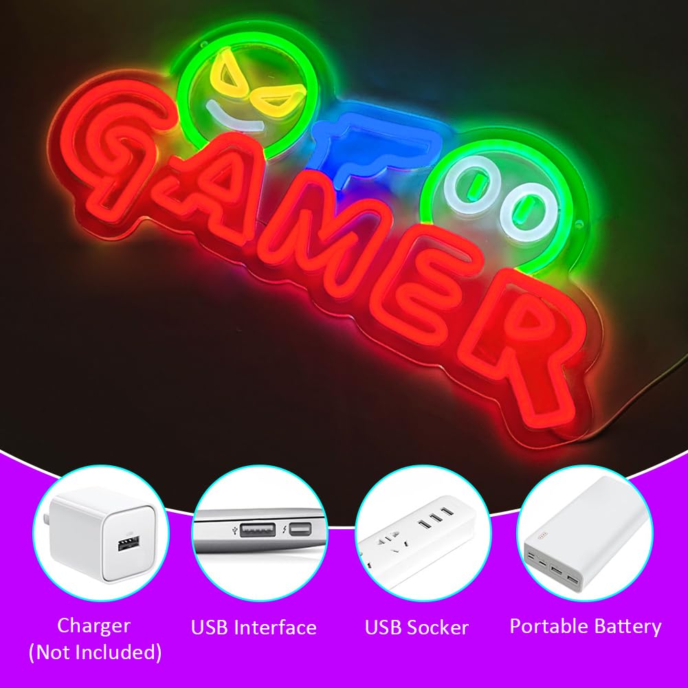 Gamer Neon Sign LED Wall Light - đánh giá và giá Lighting Decor Wedding