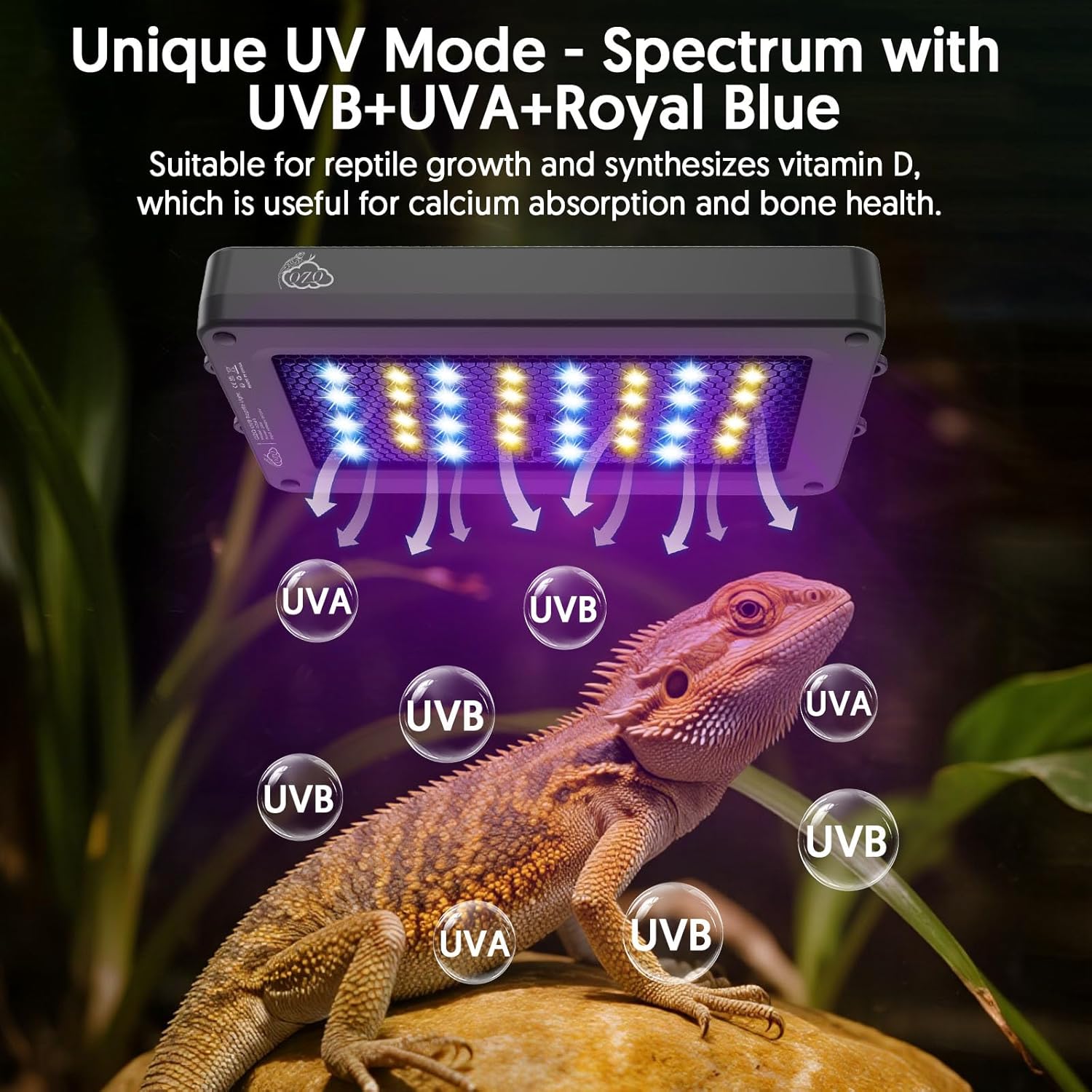 24W LED UVA UVB Reptile Lamp w - đánh giá và giá Gecko Lighting & Decor