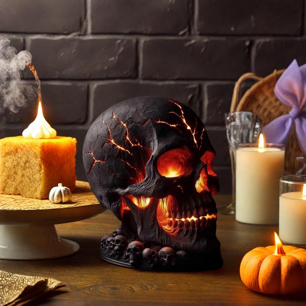 Halloween Lava Stone Skull Lam - đánh giá và giá Lighting Decor For Diwali