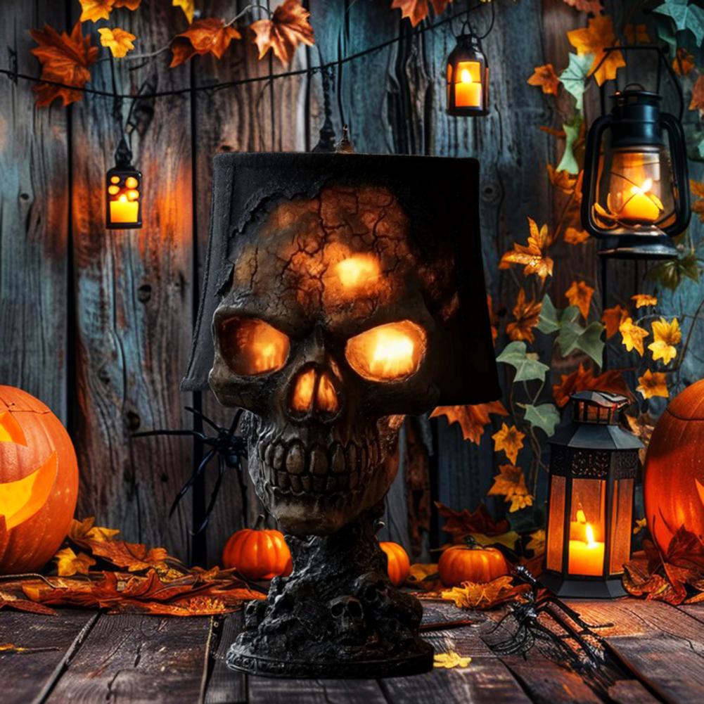Halloween Lava Stone Skull Lam - đánh giá và giá Lighting Decor For Diwali
