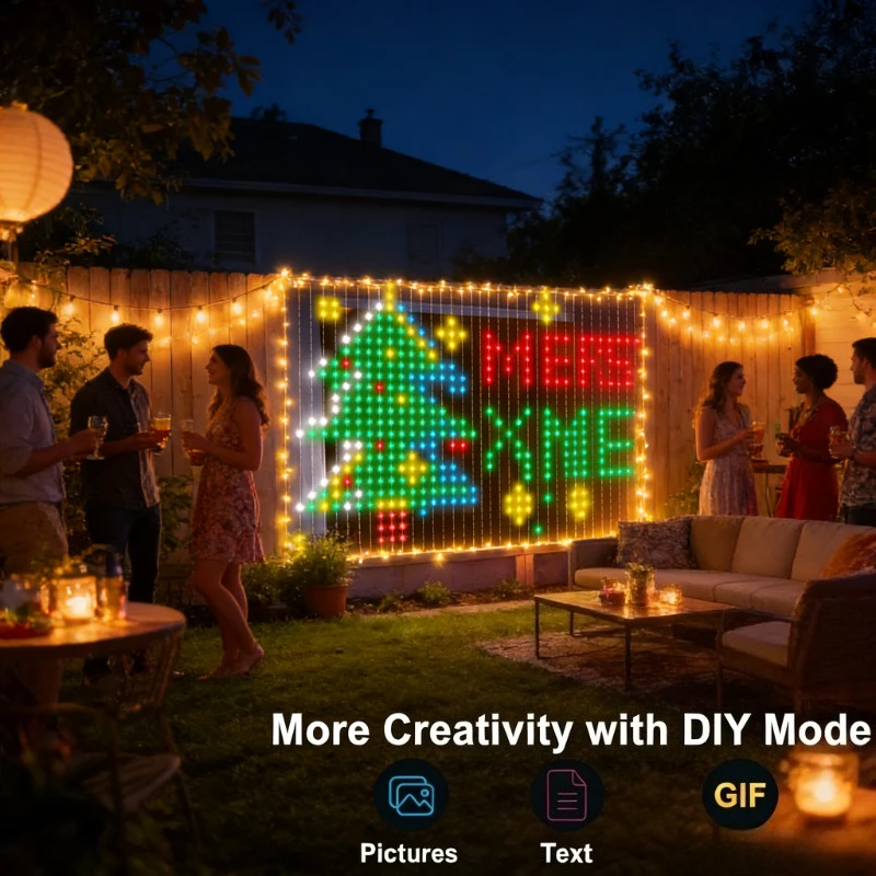Smart 400LED Curtain Lights, M - đánh giá và giá Lighting Decor Wedding