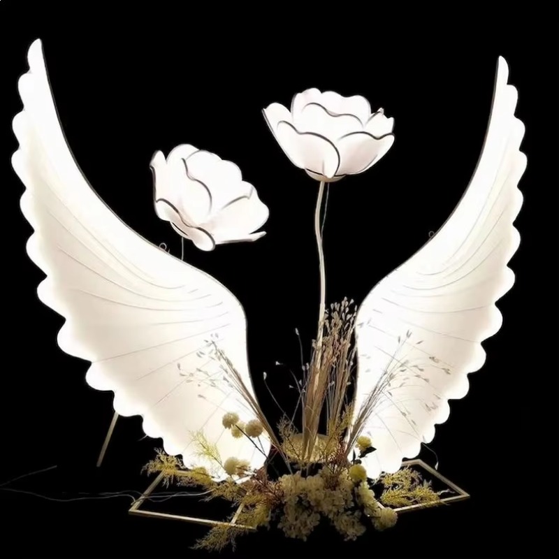 Glowing Angel Wings Light Prop - đánh giá và giá Lighting Decor Wedding