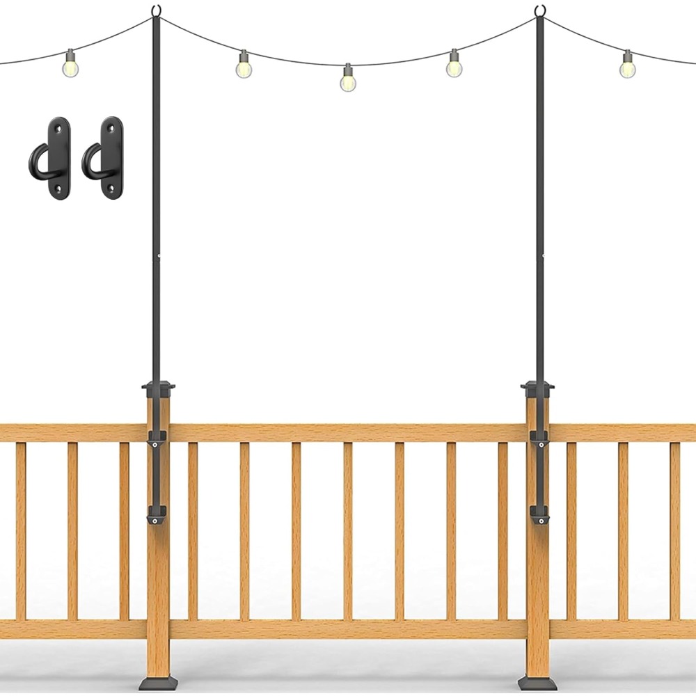 2 pack string light poles - st - đánh giá và giá String Light Outdoor