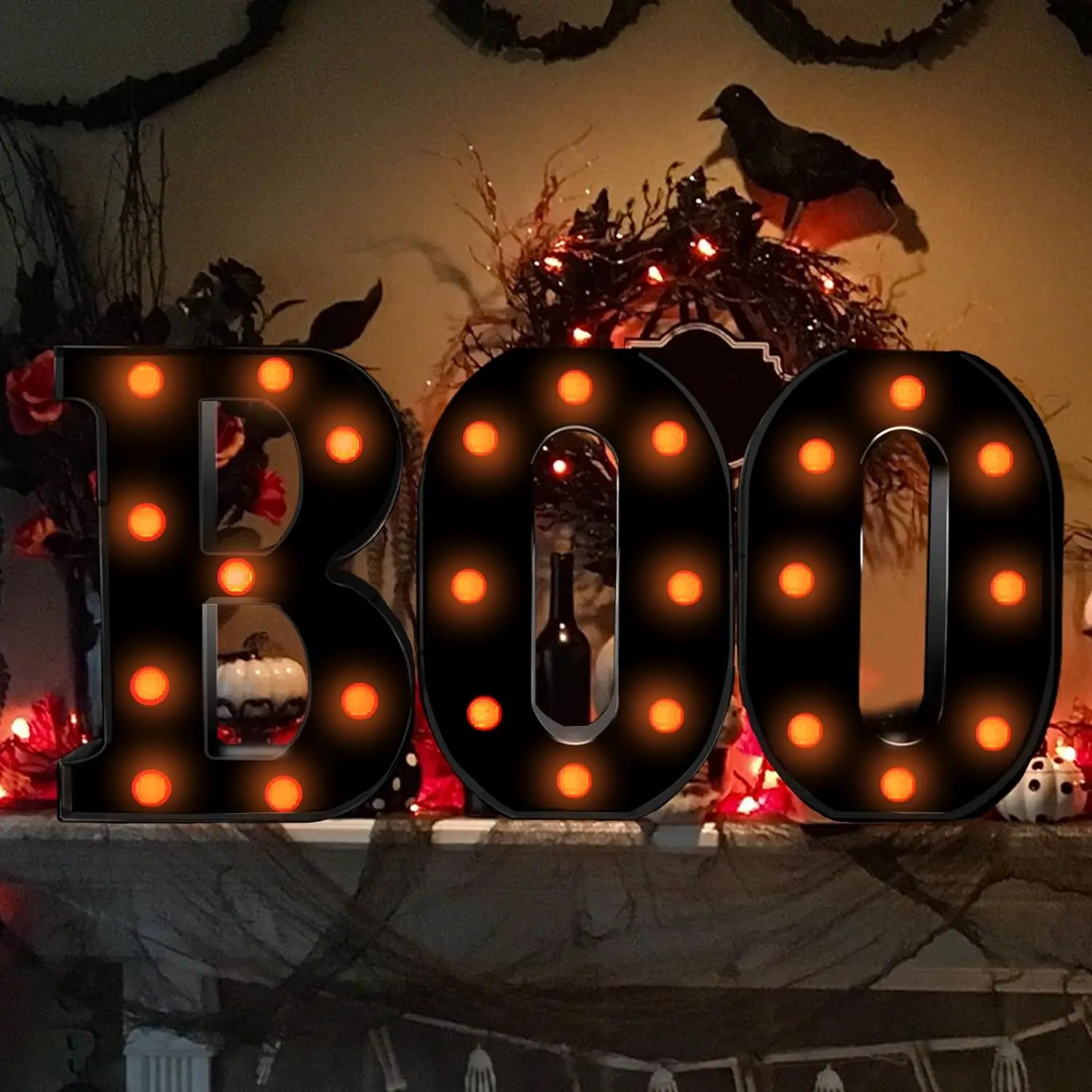 Halloween Decor Indoor-3 LED M - đánh giá và giá Light Up Letters Marquee