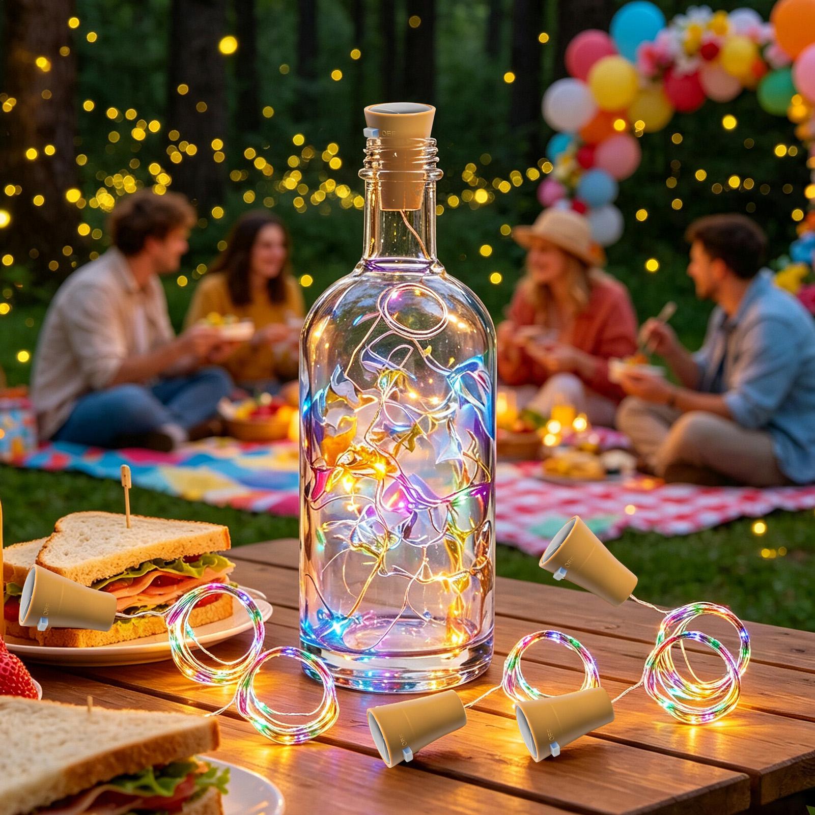 Solar Wine Bottle Lights LED W - đánh giá và giá String Light Outdoor