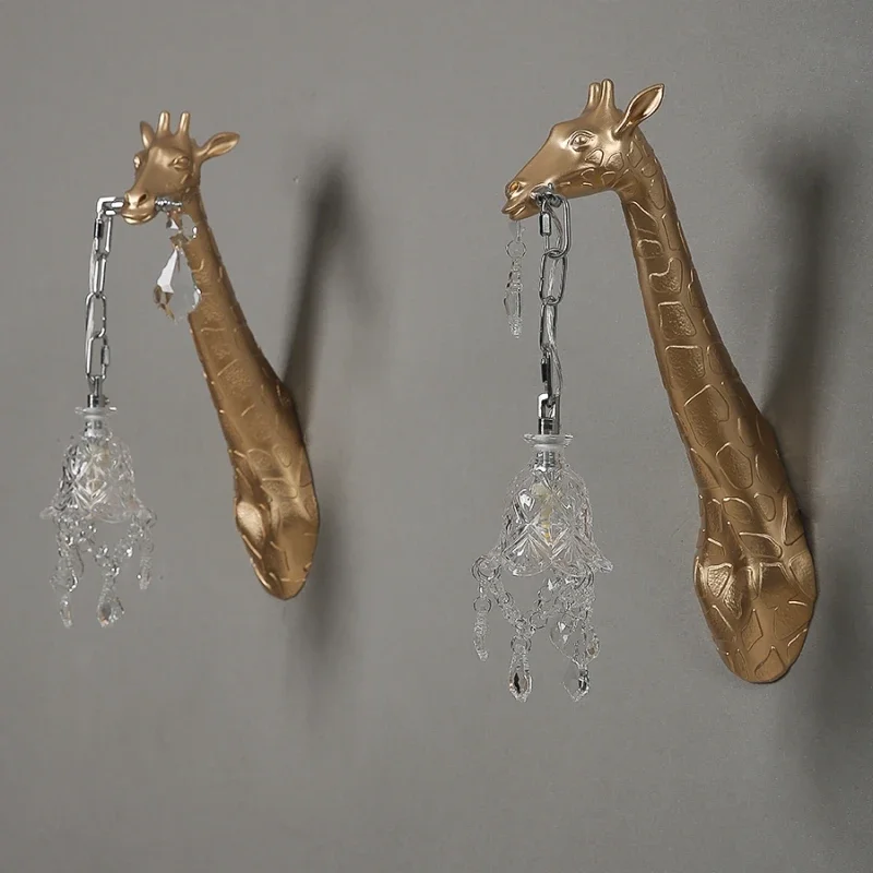 Modern Creative Resin Giraffe  - đánh giá và giá Foyer Lighting Wall Decor