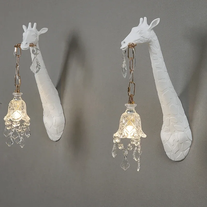 Modern Creative Resin Giraffe  - đánh giá và giá Foyer Lighting Wall Decor
