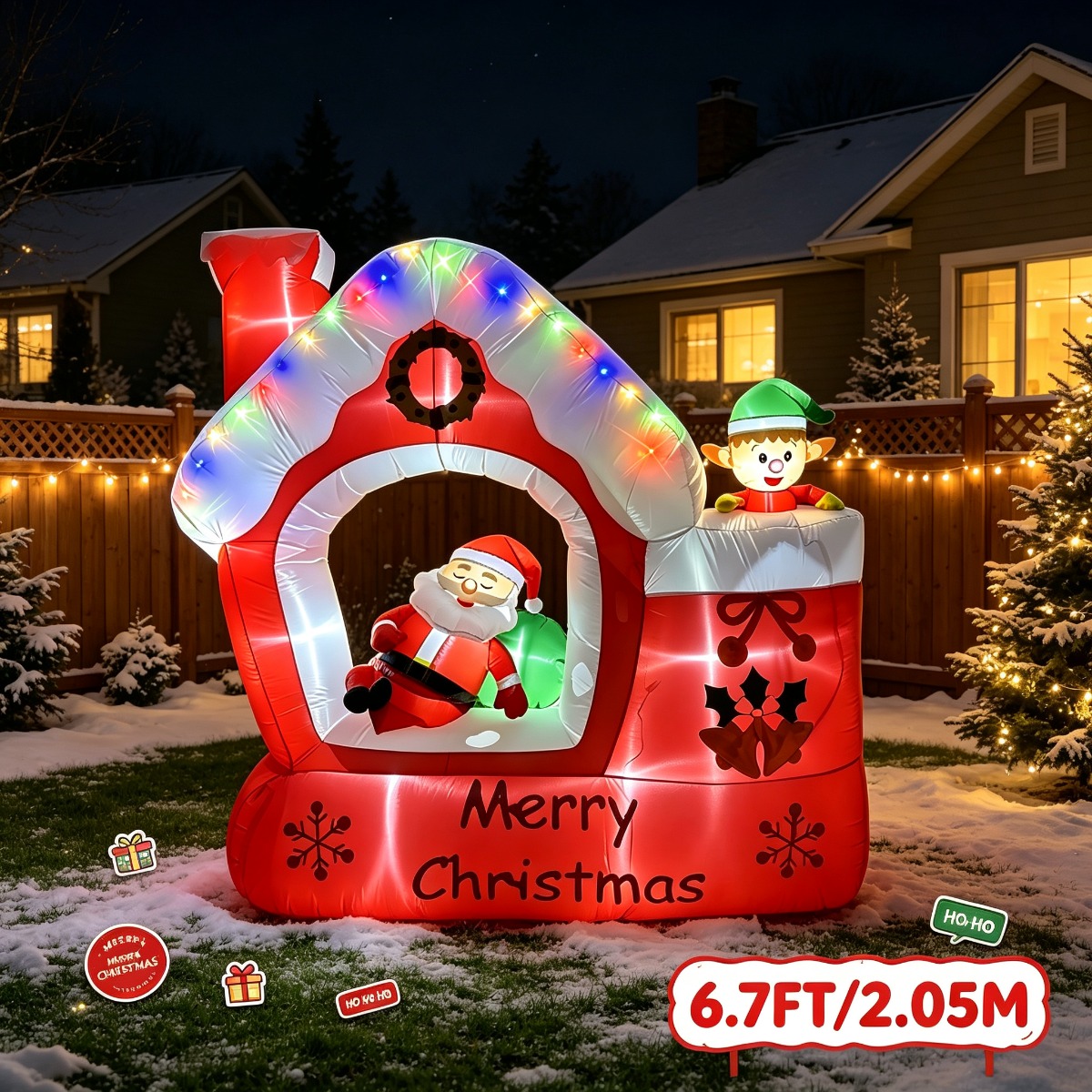 Christmas Santa Elf Stocking C - đánh giá và giá Santa'S Elves Holiday Lighting & Decor Llc