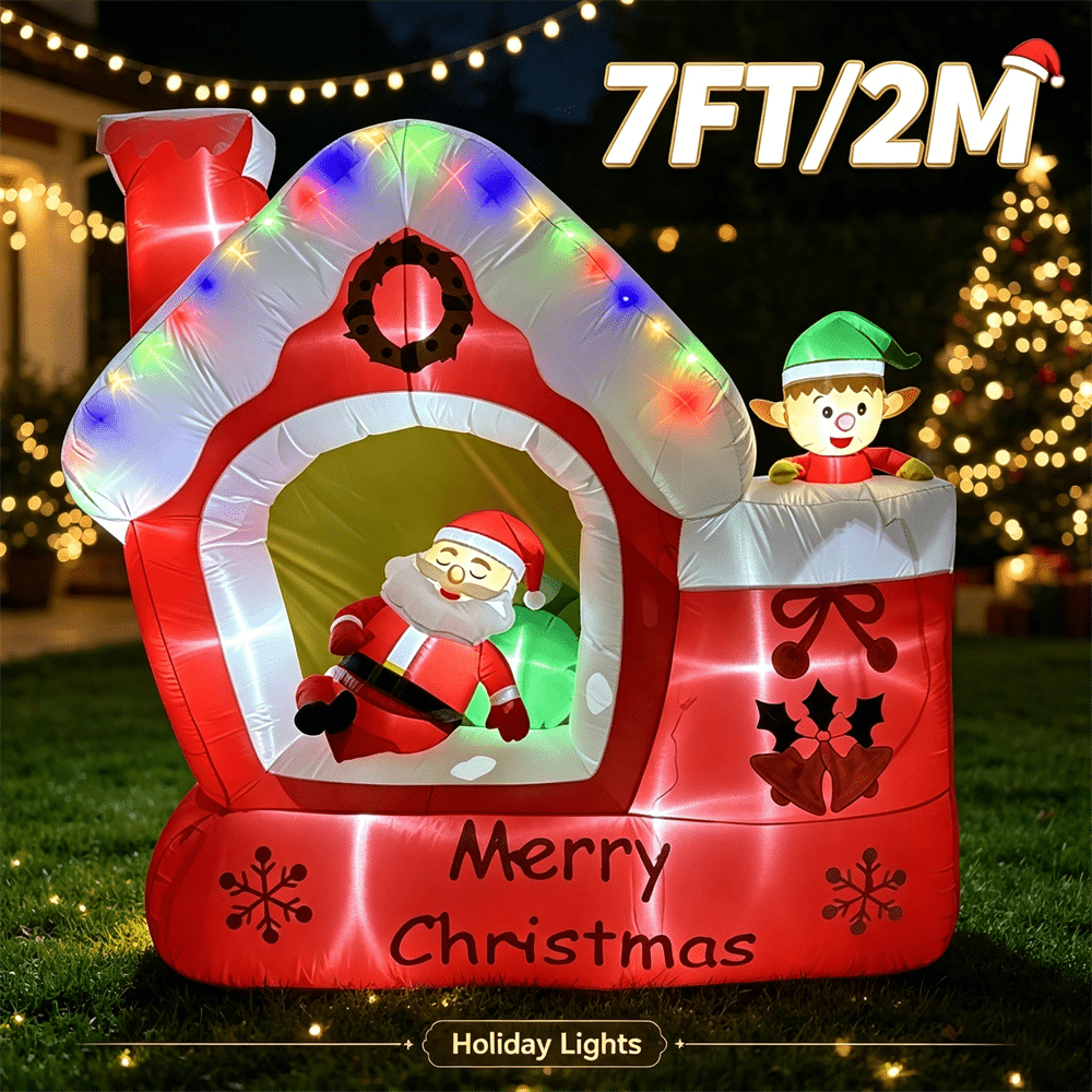 7FT Christmas Inflatable Toy L - đánh giá và giá Santa'S Elves Holiday Lighting & Decor Llc