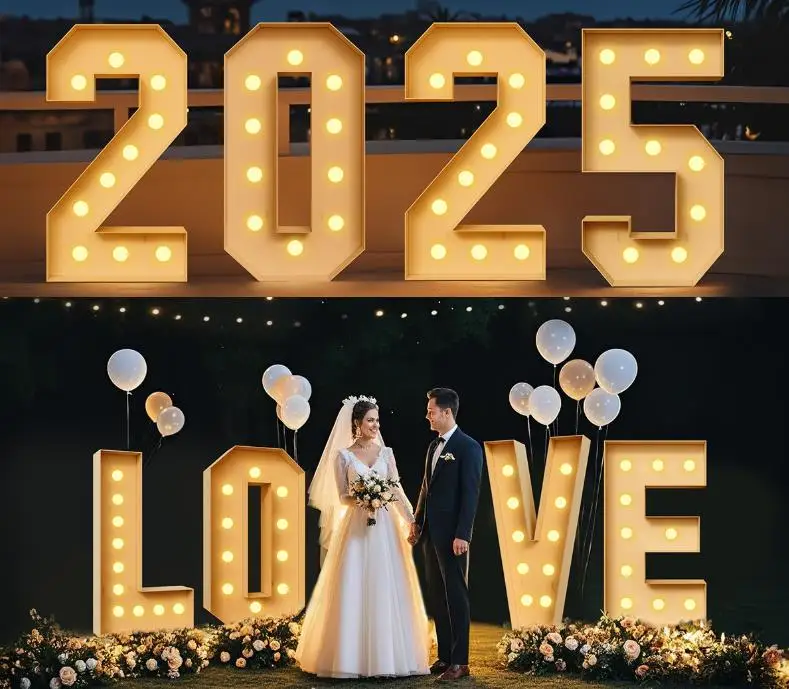 Marquee Light up Numbers with  - đánh giá và giá Light Up Letters Marquee