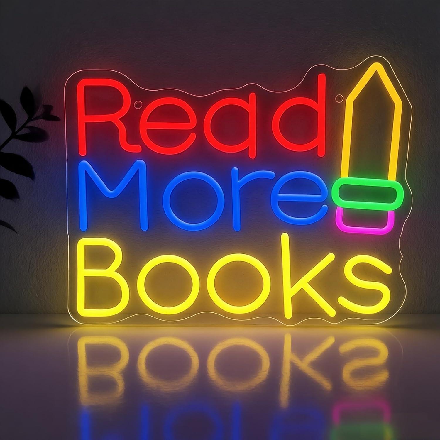 Read More Books Neon Sign USB  - đánh giá và giá Lighting Decor And More
