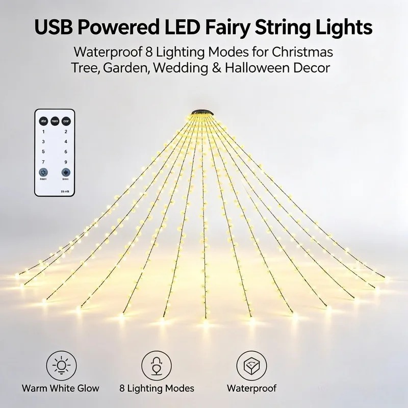 Waterproof USB LED String Ligh - đánh giá và giá Lighting Decor Wedding