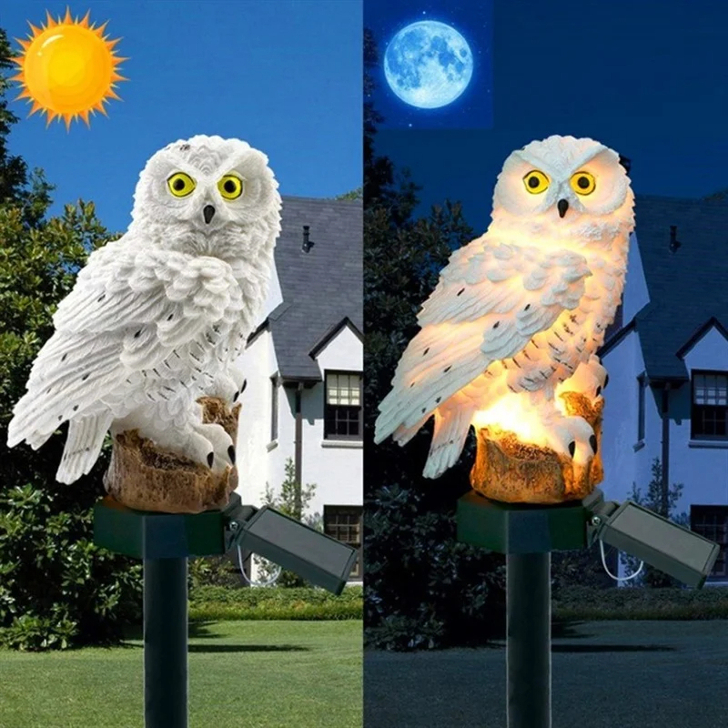 Solar Owl Statue Garden Light  - đánh giá và giá String Light Outdoor