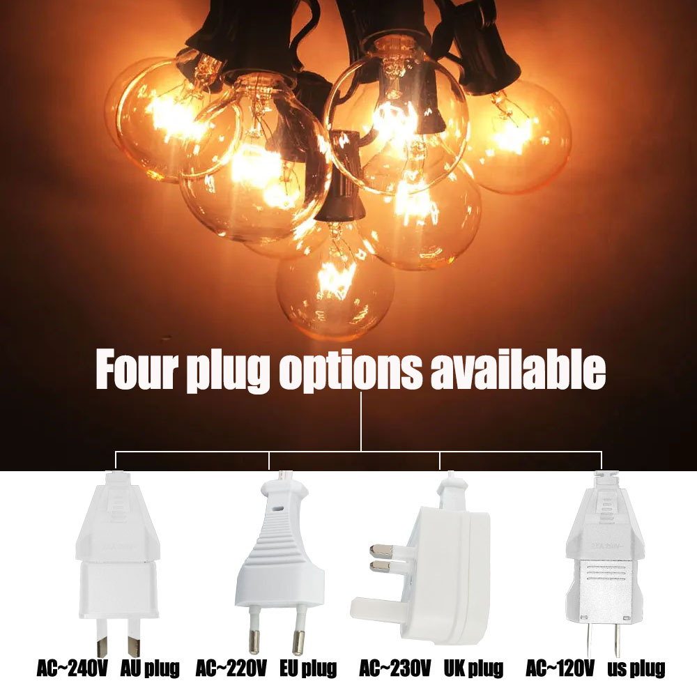 Vintage G40 Clear Bulb String  - đánh giá và giá String Light Outdoor