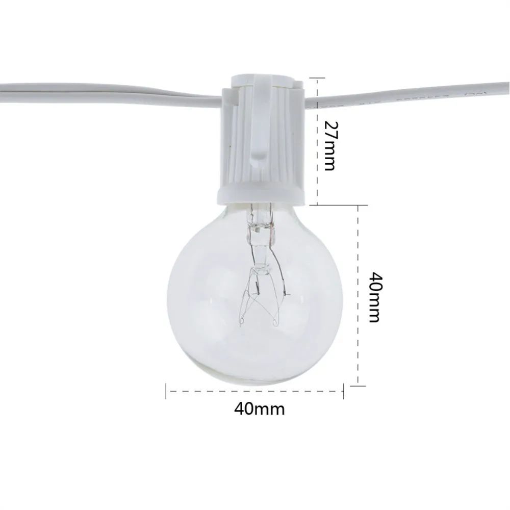Vintage G40 Clear Bulb String  - đánh giá và giá String Light Outdoor