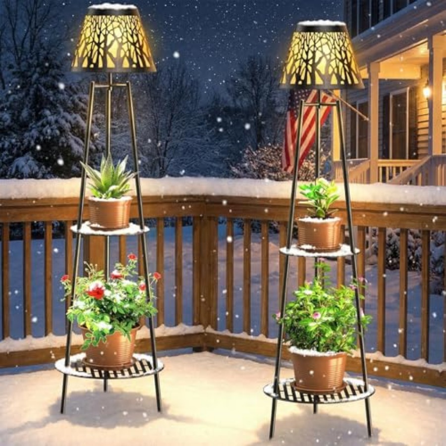 2 Pack Outdoor Solar Floor Lam - đánh giá và giá Decor Lighting Floor Lamps