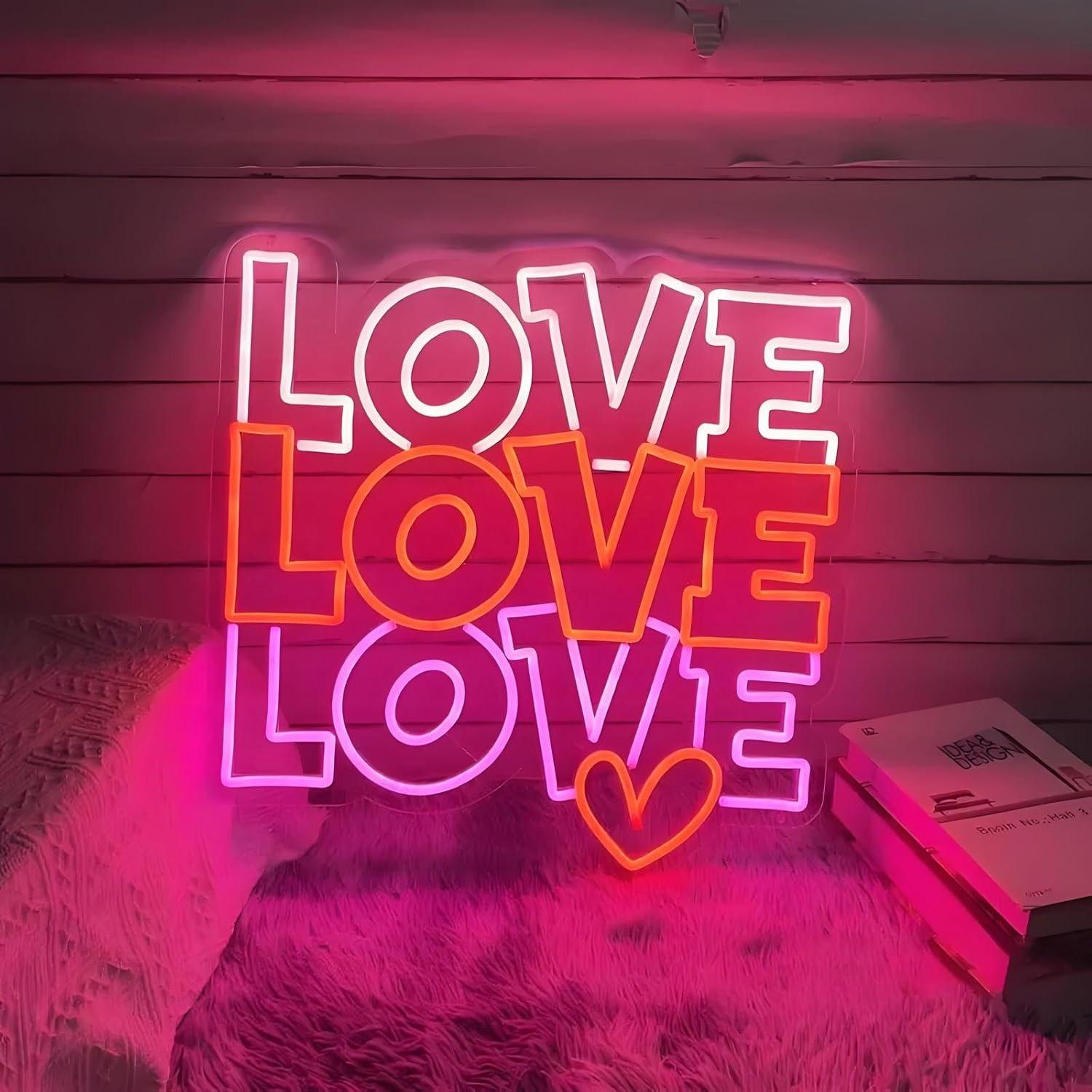 Love Neon Sign USB Dimmable LE - đánh giá và giá Lighting Decor Wedding