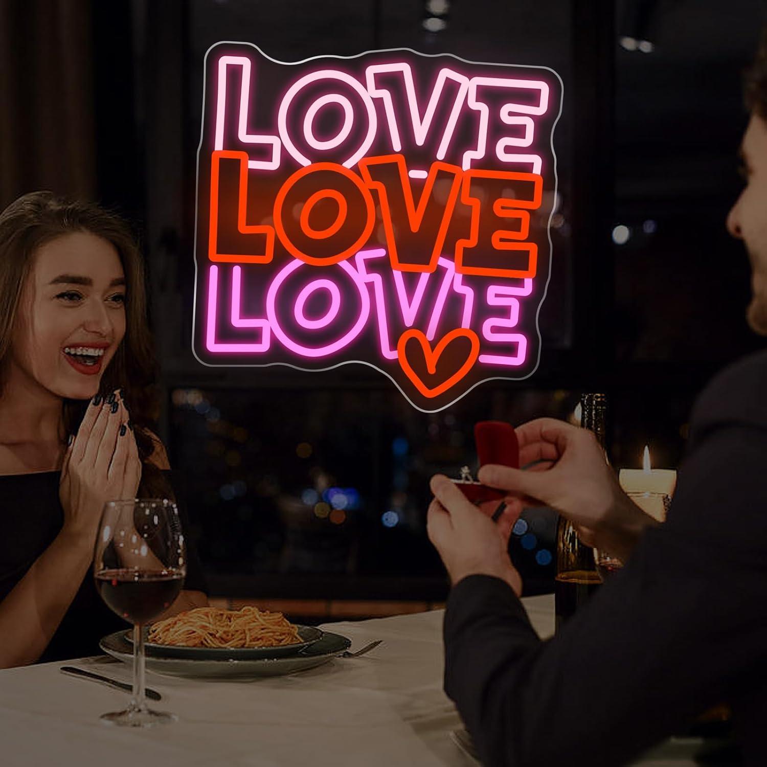 Love Neon Sign USB Dimmable LE - đánh giá và giá Lighting Decor Wedding