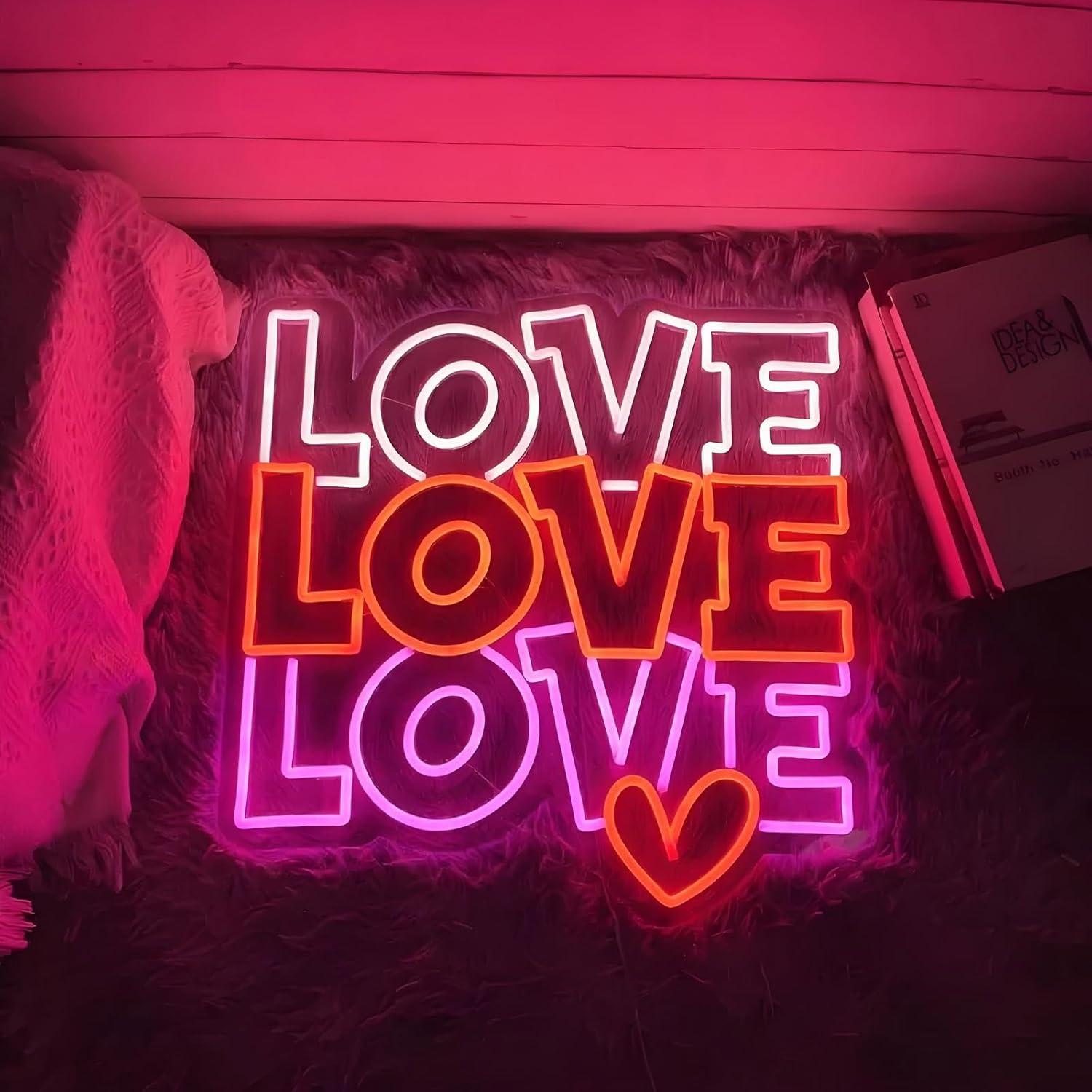 Love Neon Sign USB Dimmable LE - đánh giá và giá Lighting Decor Wedding
