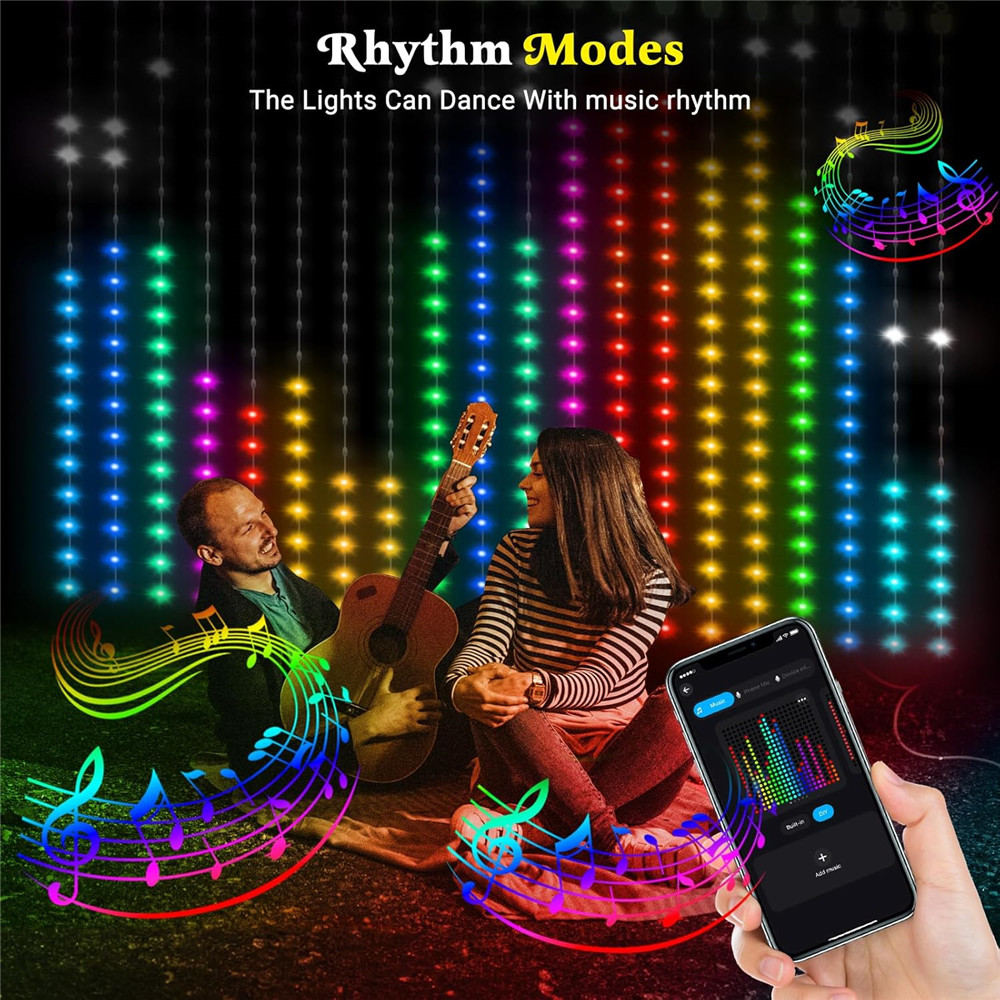 1/2PCS 400LED Curtain Lights L - đánh giá và giá String Light Outdoor