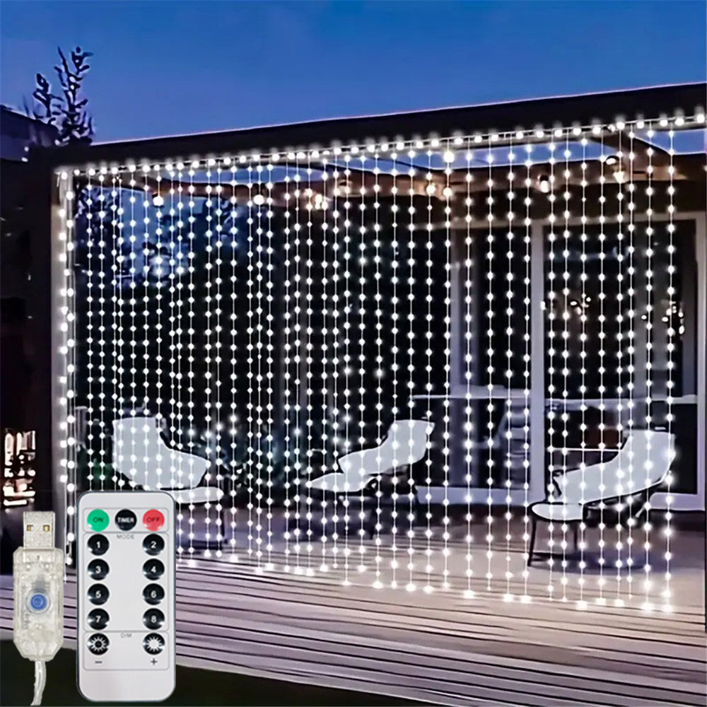 3/6M USB LED Curtain 8Modes Re - đánh giá và giá Lighting Decor For Diwali