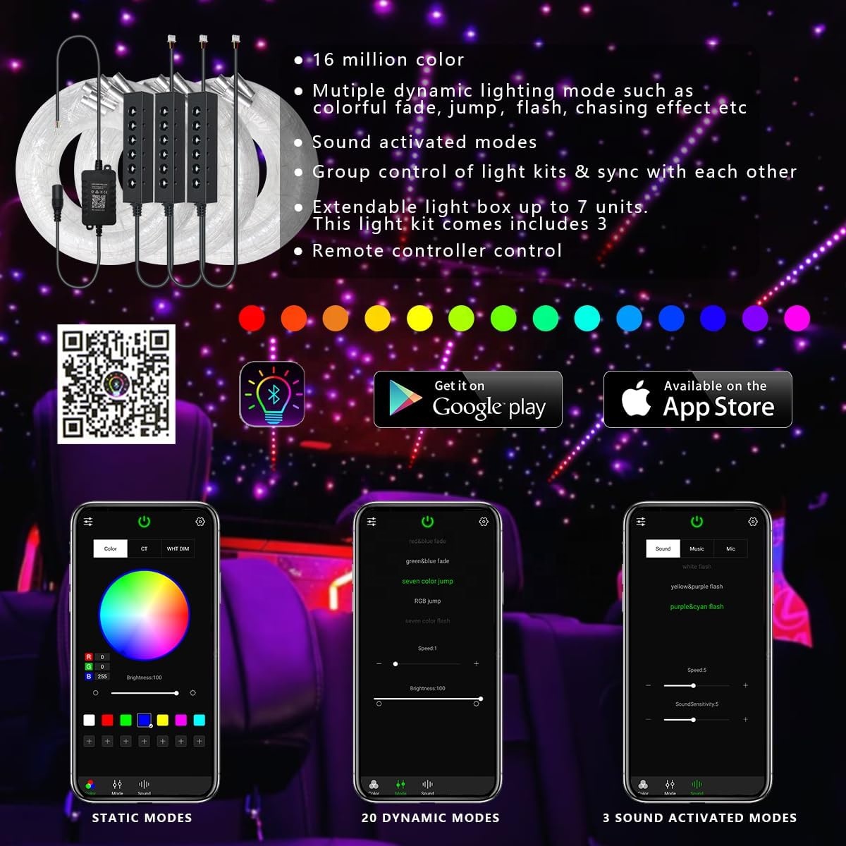 RGB Fiber Optic Star Ceiling L - đánh giá và giá Lighting Interior Decor