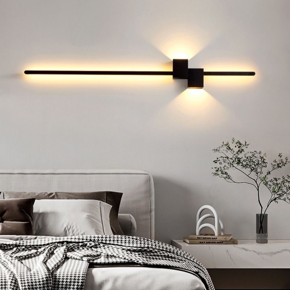 Modern Black Long Strip Wall L - đánh giá và giá Foyer Lighting Wall Decor