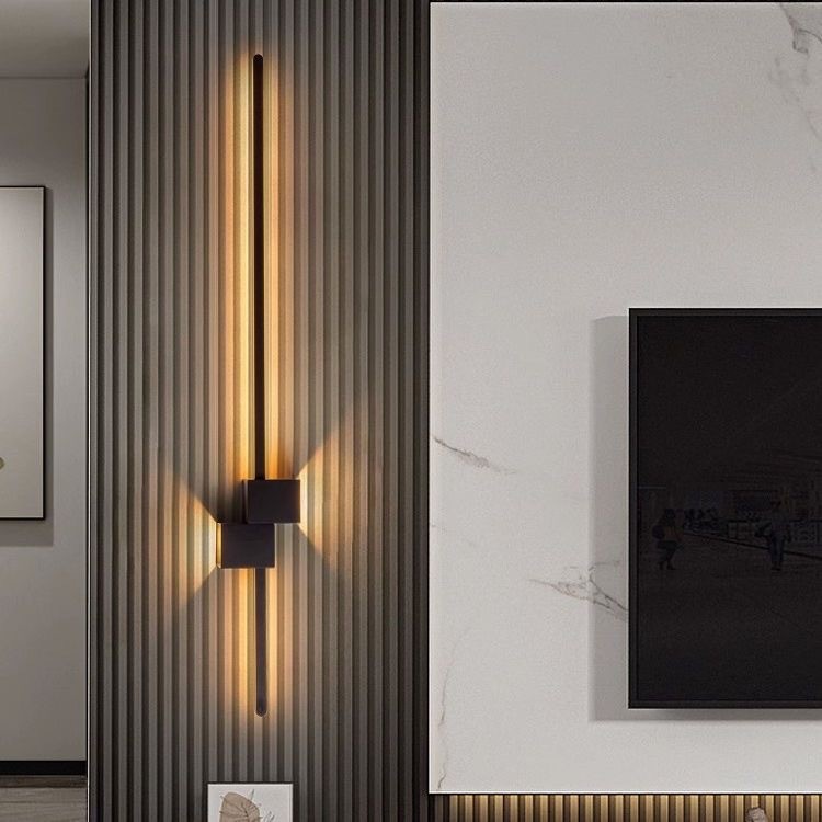 Modern Black Long Strip Wall L - đánh giá và giá Foyer Lighting Wall Decor
