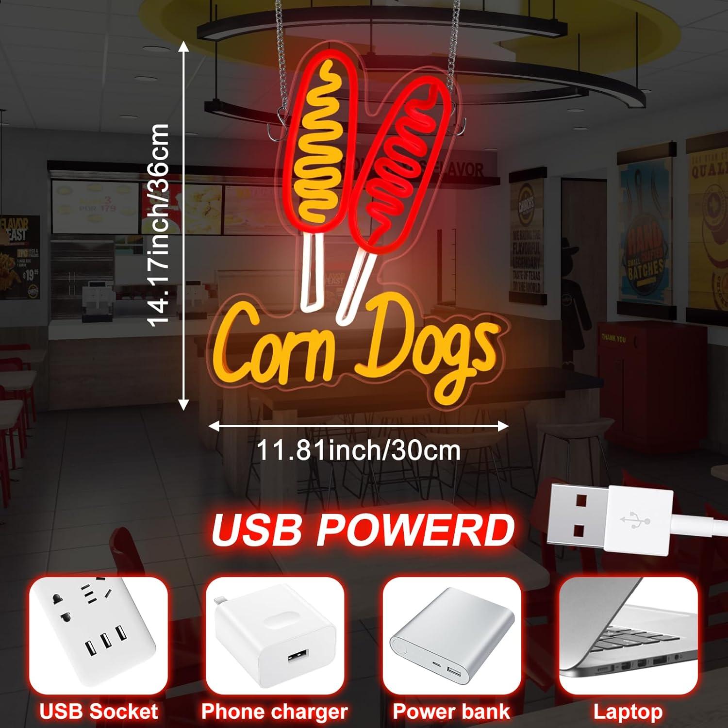 Corn Dog Neon Sign Snack USB D - đánh giá và giá Lighting Decor Wedding