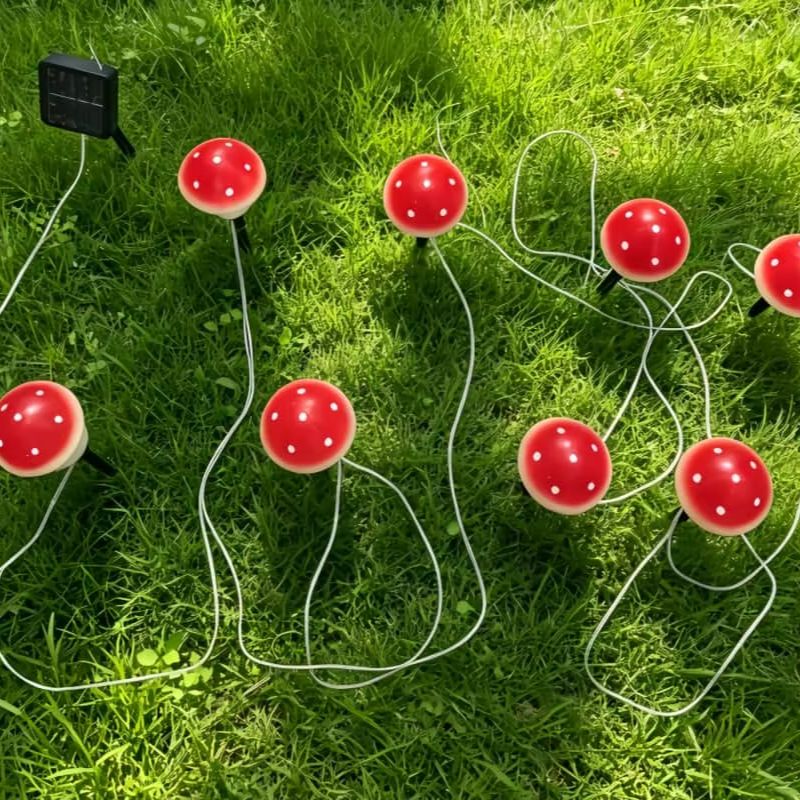 Solar Mushroom String Lights W - đánh giá và giá String Light Outdoor