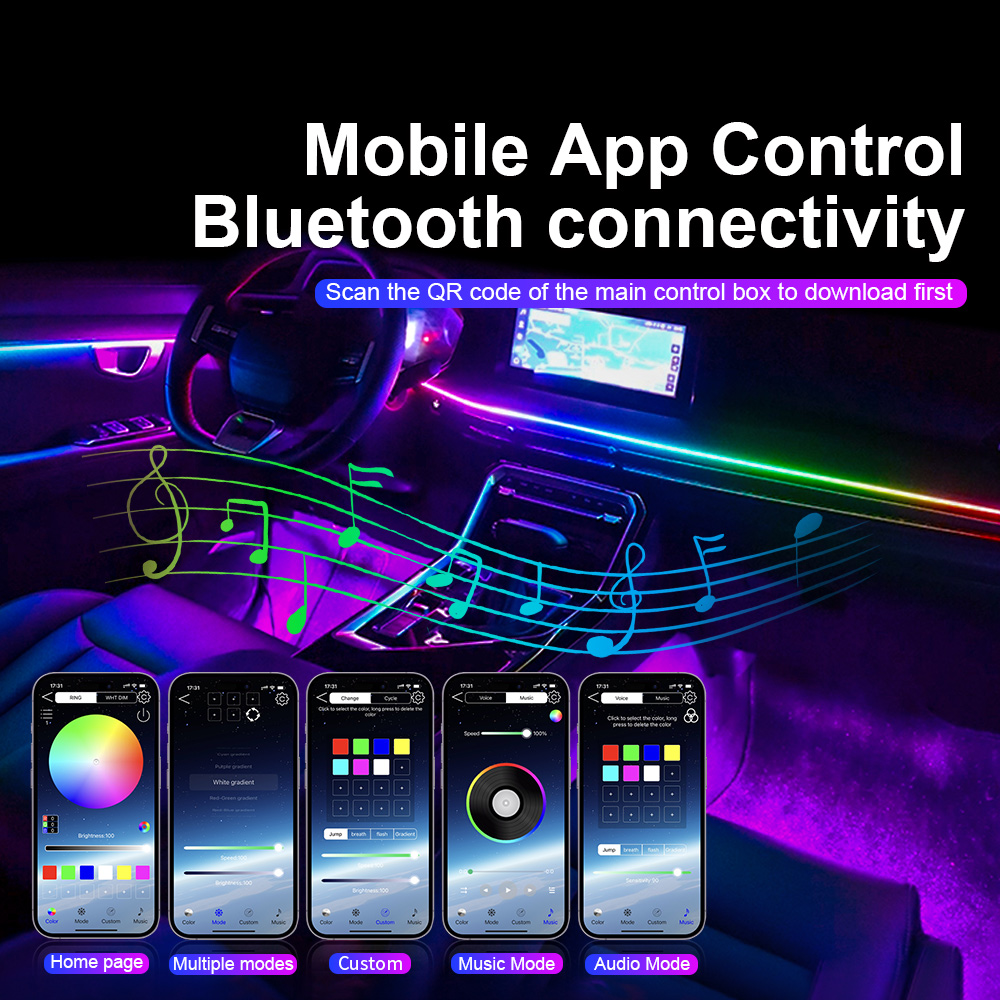 Universal Led Car Ambient Ligh - đánh giá và giá Lighting Interior Decor